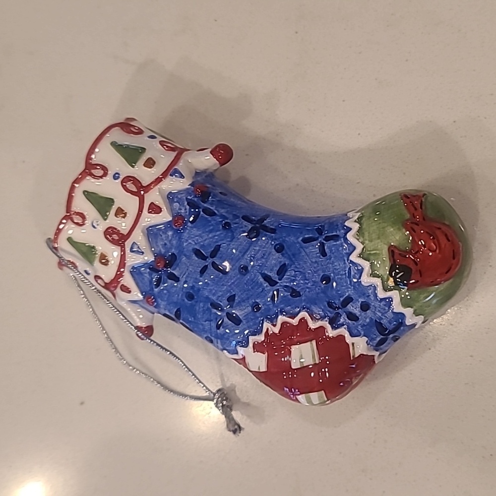 Vintage Christmas Stocking Ornament